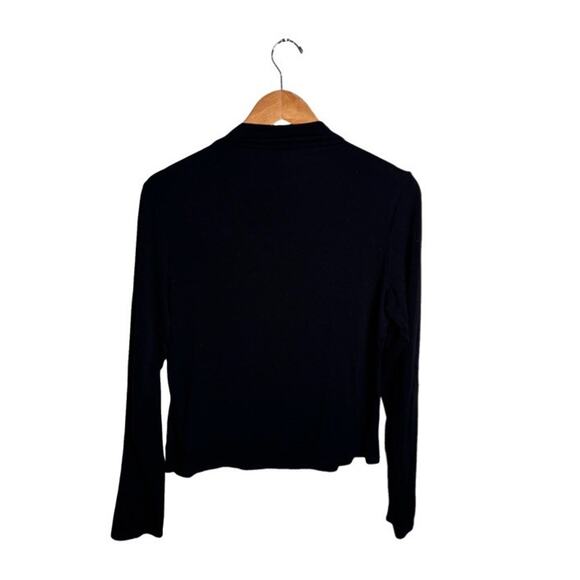 Express Body Contour High Compression Mock Neck Long Sleeve Size Large Black - Picture 4 of 7